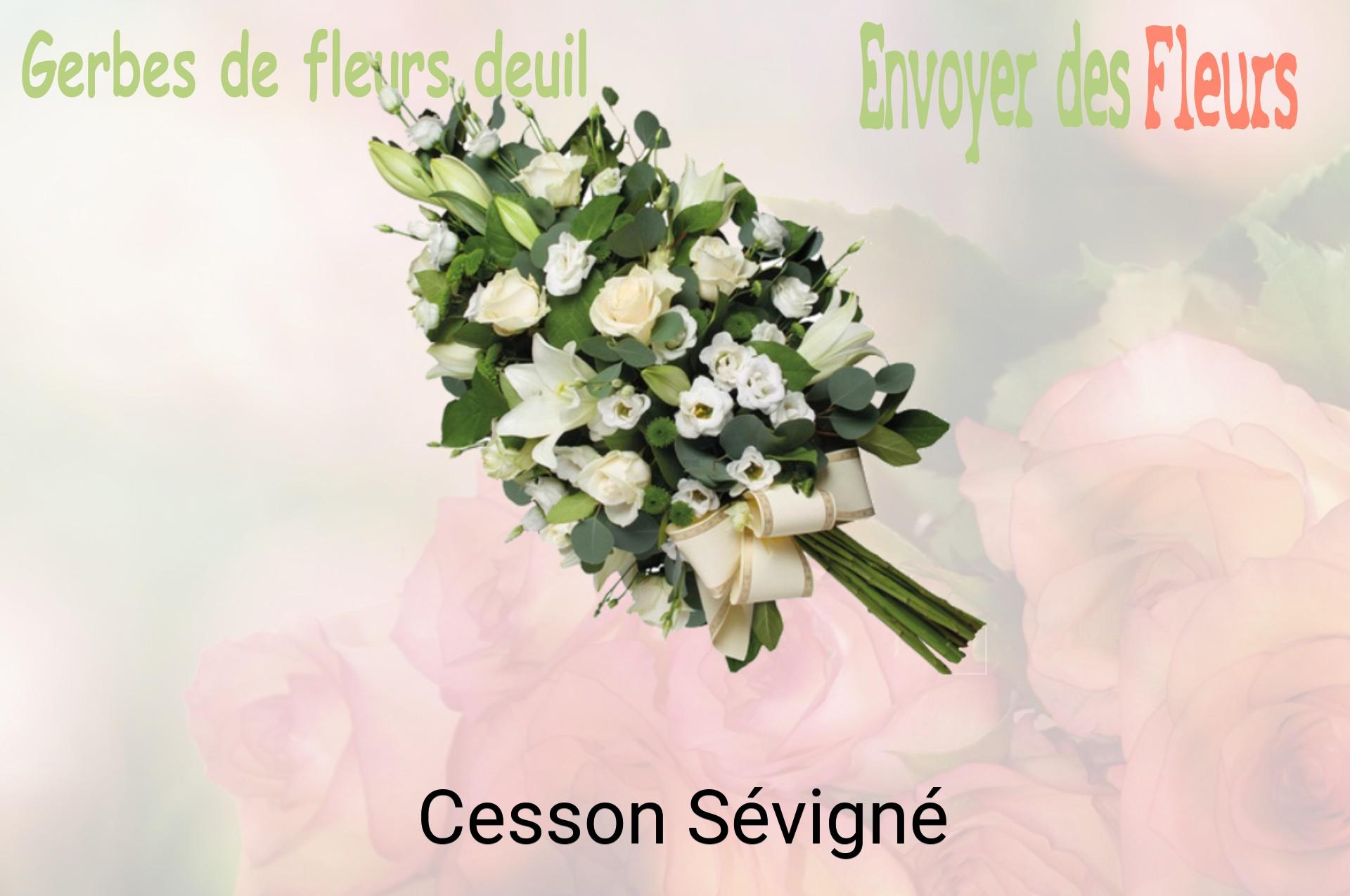 Gerbe de fleurs de deuil livrée à Cesson-Sévigné
